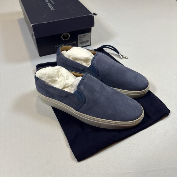 Peter Millar Collection Suede Slip-on Sneakers Size 9 New In Box MSRP $298